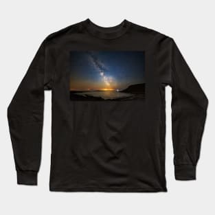 Port Eynon Bay and the Milky Way, Gower Long Sleeve T-Shirt